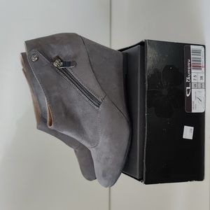 CL By Laundry Suede Wedge Bootie